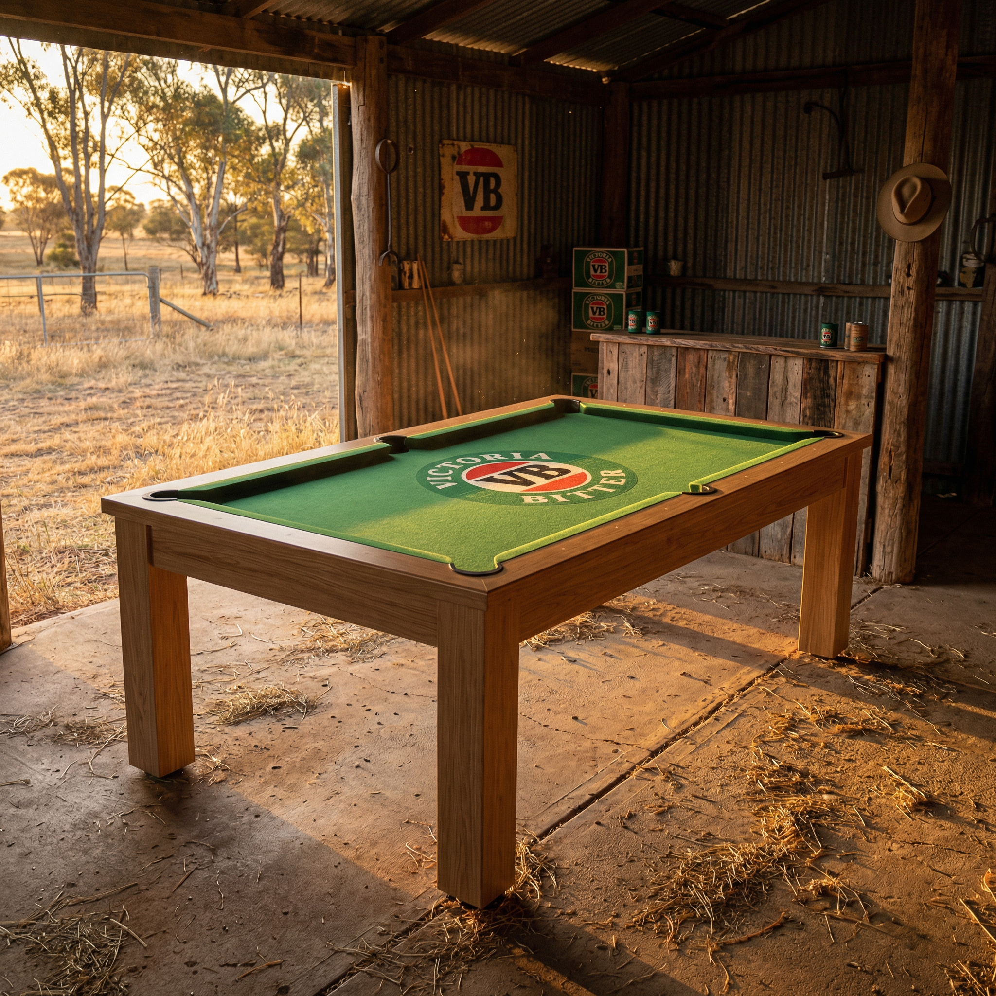 7ft pool table Victoria Bitter branded Australia
