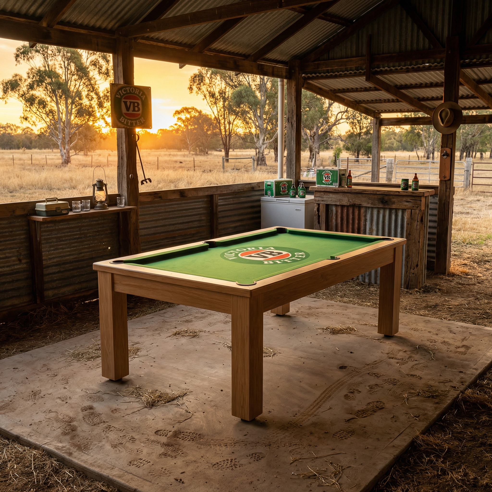 7ft pool table Victoria Bitter branded Australia