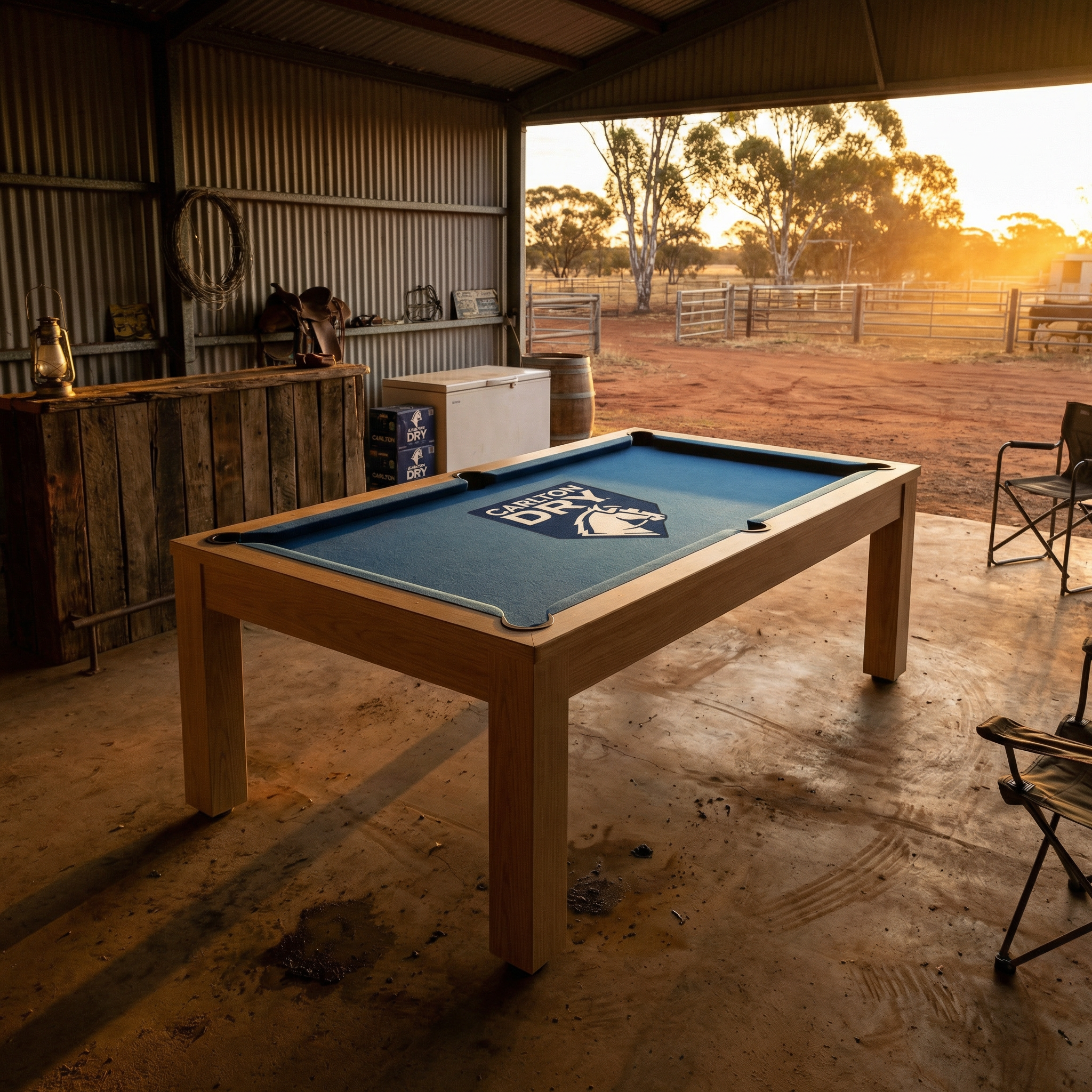 7ft pool table Carlton Dry branded Australia