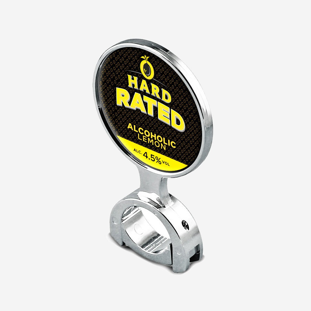 Hard Rated - 73 mm Chrome Decal Holder