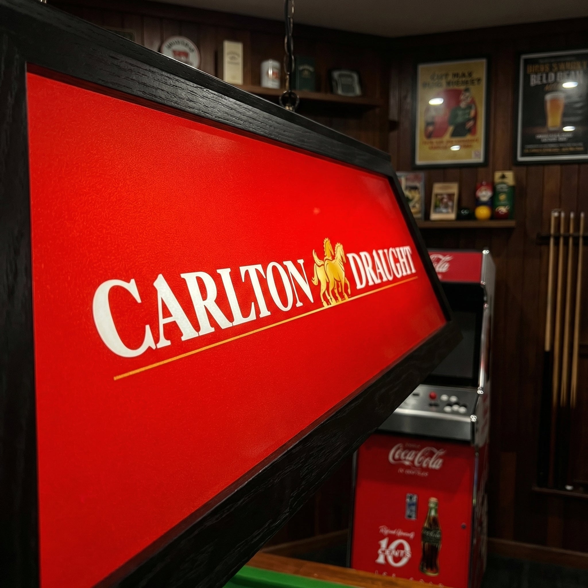 Carlton Draught Branded Pool Table Lamp (SHIPS IN 8 WEEKS)