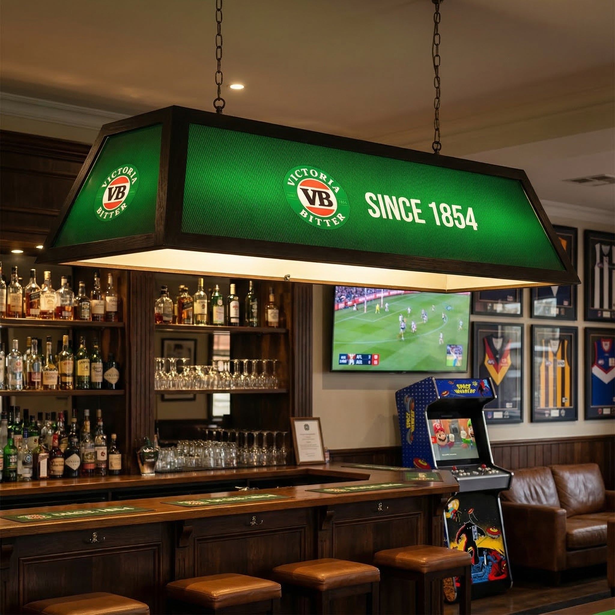Victoria Bitter Branded Pool Table Lamp (SHIPS IN 8 WEEKS)