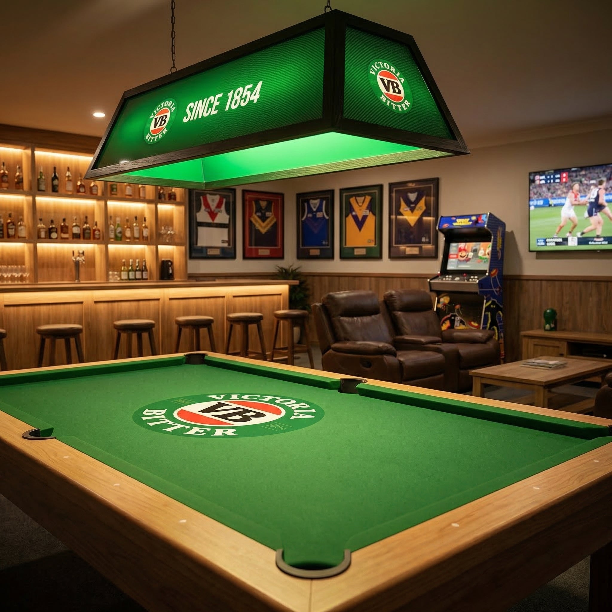 Victoria Bitter Branded Pool Table Lamp (SHIPS IN 8 WEEKS)