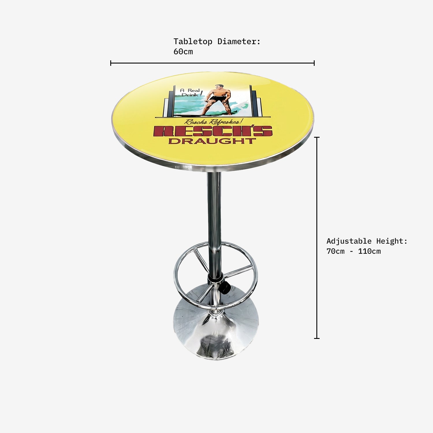 Resch's Bar Table dimensions