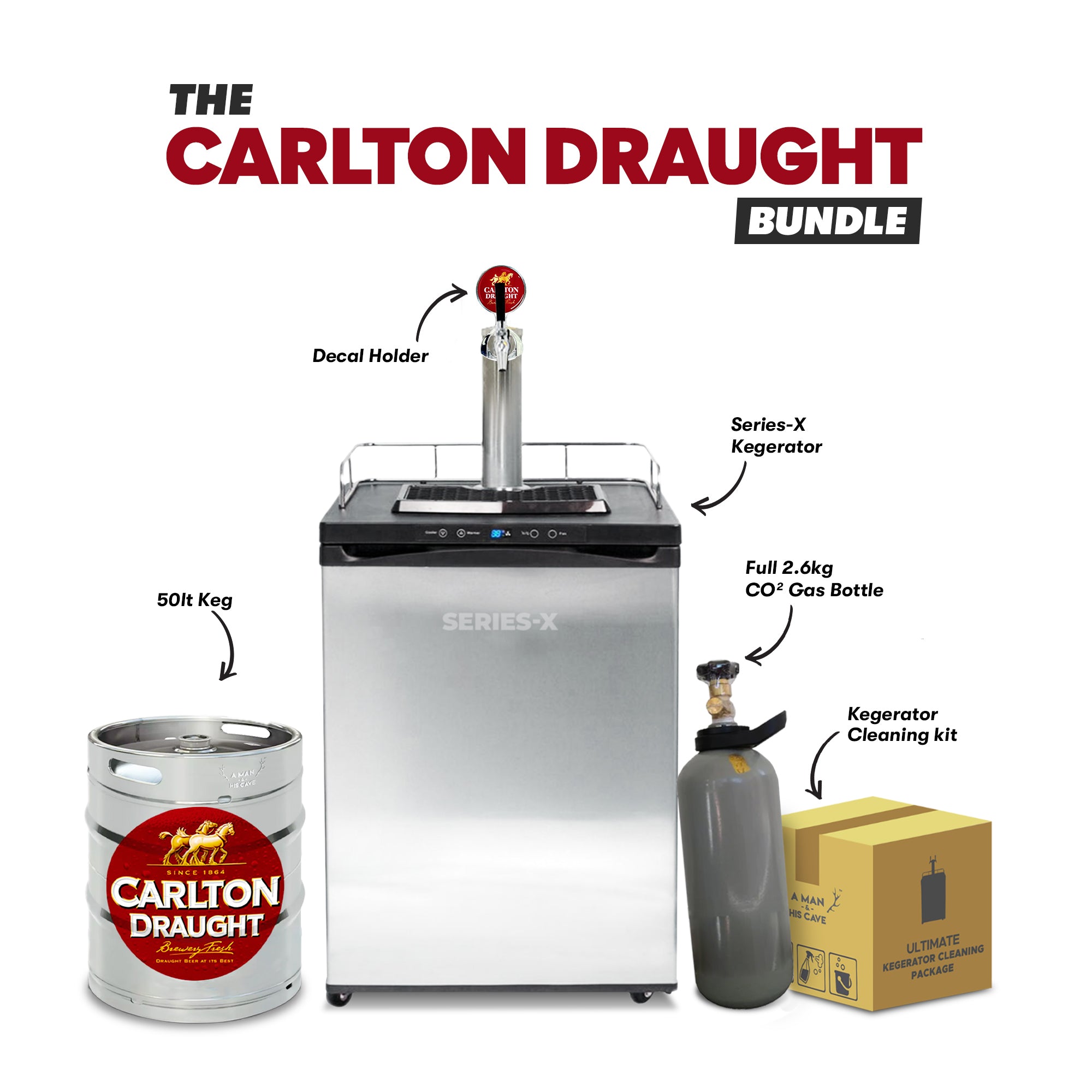 Shop Now Kegerator + Carlton Draught Keg Bundle On Sale Now A Man & His Cave
