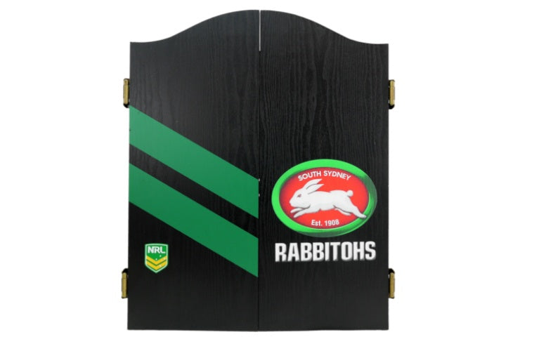 South Sydney Rabbitohs NRL Dart Board And Cabinet Set