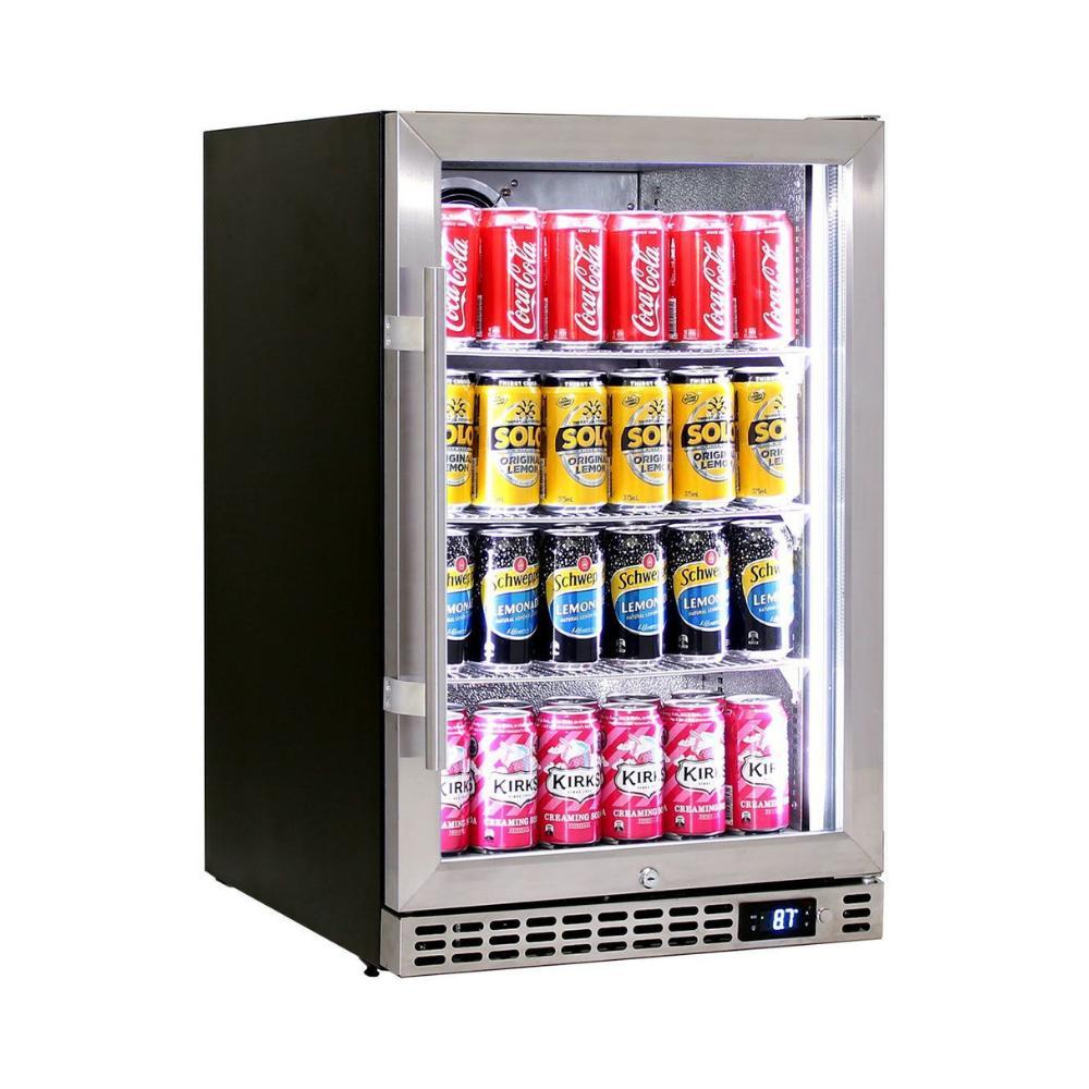 Bar Fridge - Schmick Quiet Running Front Venting Under Bench Heated Glass Door Bar Fridge Model SK116R-HD