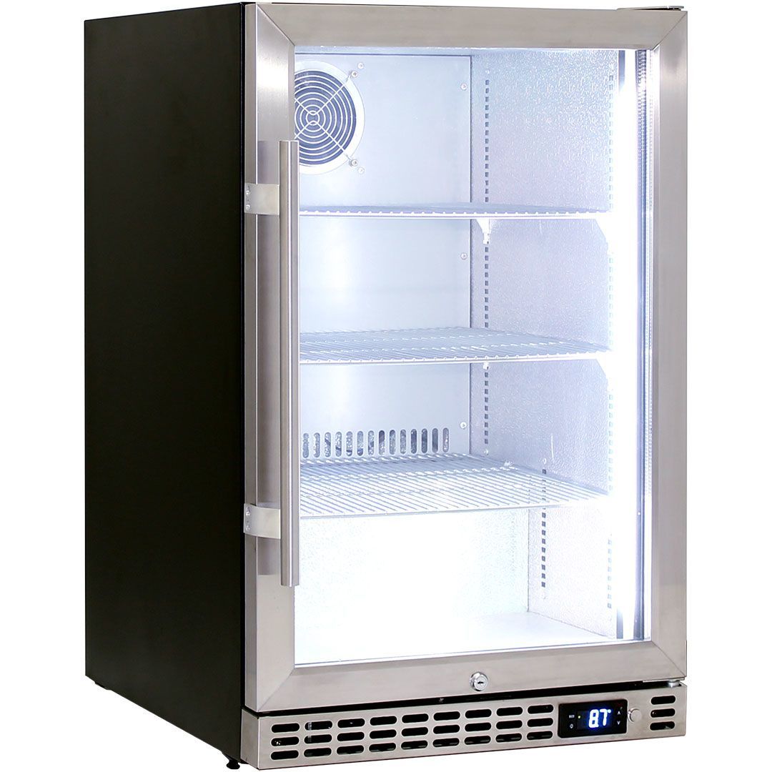 Bar Fridge - Schmick Quiet Running Front Venting Under Bench Heated Glass Door Bar Fridge Model SK116R-HD