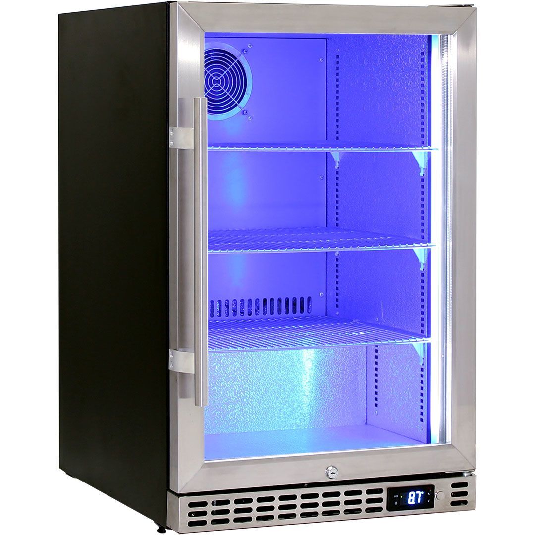 Bar Fridge - Schmick Quiet Running Front Venting Under Bench Heated Glass Door Bar Fridge Model SK116R-HD