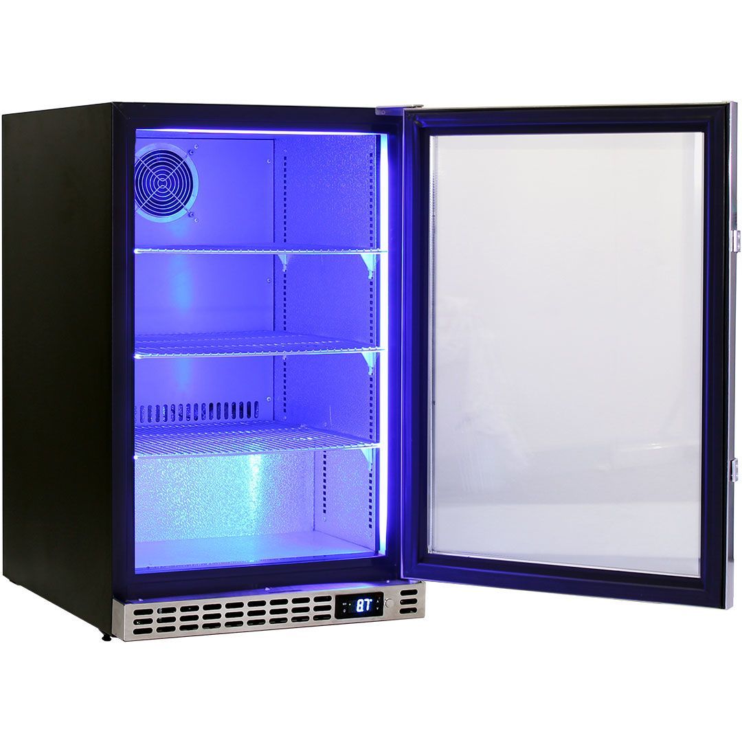 Bar Fridge - Schmick Quiet Running Front Venting Under Bench Heated Glass Door Bar Fridge Model SK116R-HD