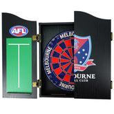 Melbourne Demons AFL Dart Board And Cabinet Set