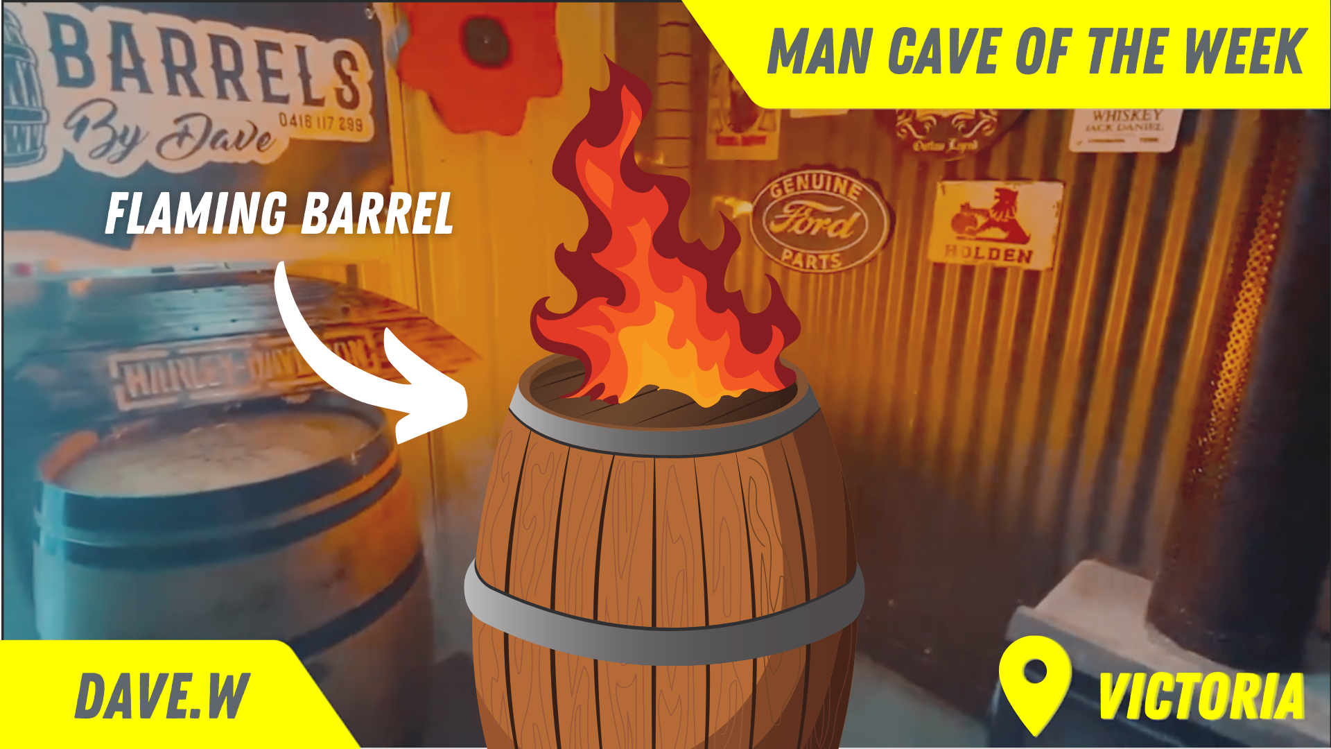 Man Cave of The Week Episode 2 - Flaming Barrels