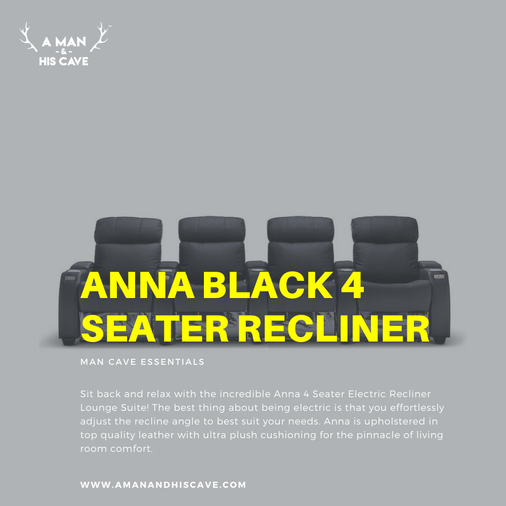 ANNA BLACK 4  SEATER RECLINER