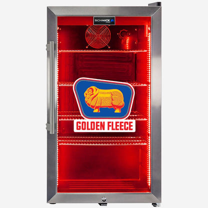 Schmick Vintage Fuel Pump Triple Glazed Alfresco Bar Fridge With LED Strip Lights