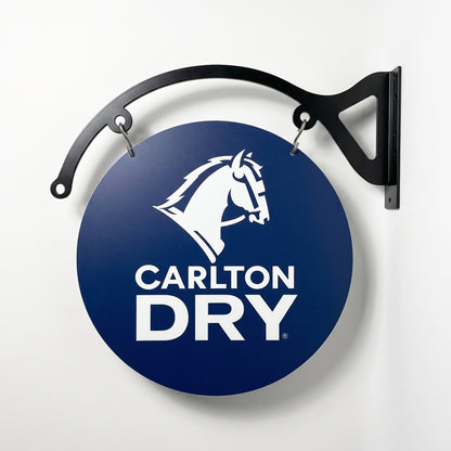 Carlton Dry 400mm double-sided round metal sign