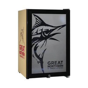 Great Northern Branded Glass Door Bar Fridge With Cool Frosted Door Logo