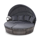 Gardeon Outdoor Lounge Setting Sofa Patio Furniture Wicker Garden Rattan Set Day Bed Grey