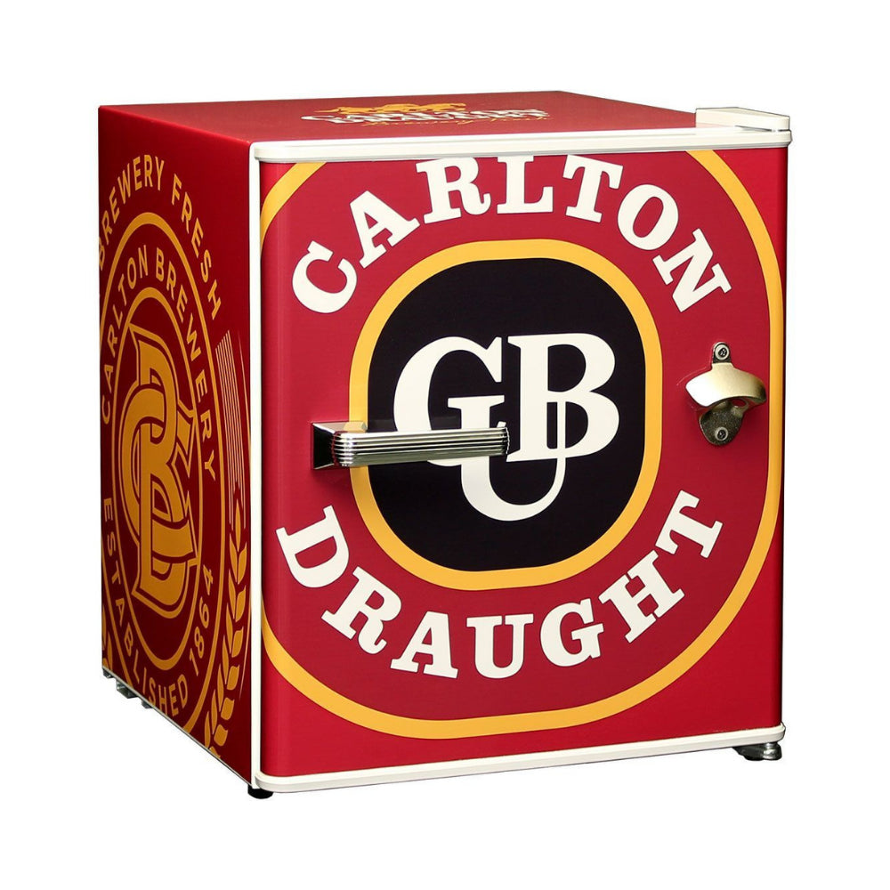 Carlton Draught Retro Mini Bar Fridge 46 Litre 1 Year Full Replacement