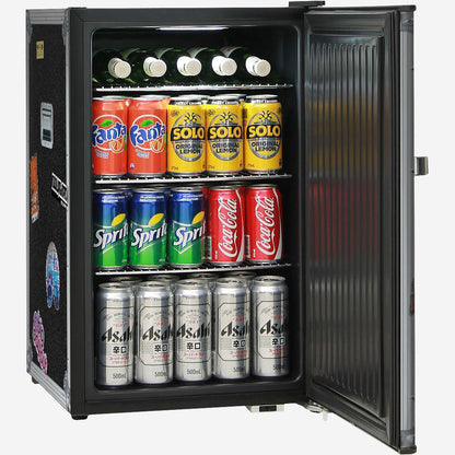 Roadie Travel Case Retro Mini Bar Fridge 70 Litre Schmick Brand With Opener