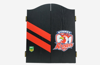 Sydney Roosters Dart Board and Cabinet Set