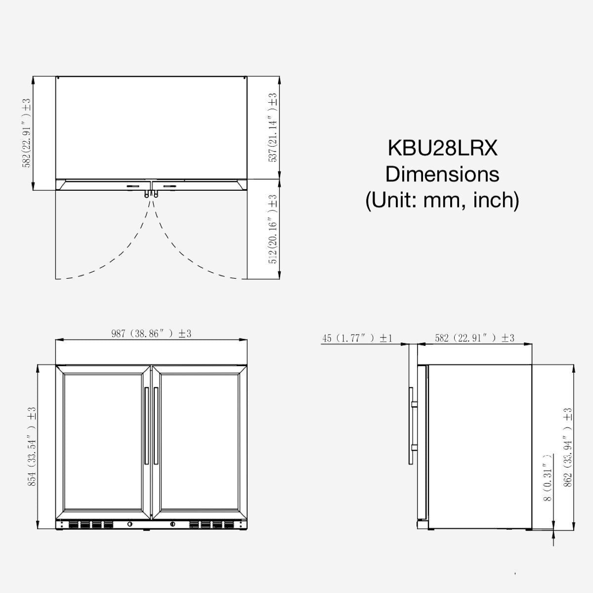 Stainless Steel Under Bench Beer and Wine Fridge Combo