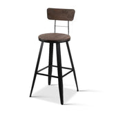 Artiss Industrial Style Swivel Bar Stool 66cm - Black