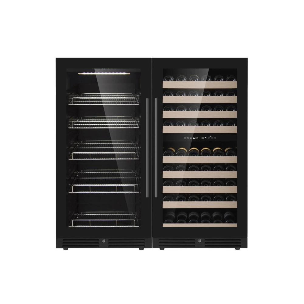 1200mm Height Upright Wine Cooler and Beer Refrigerator Combo With Low-E Glass