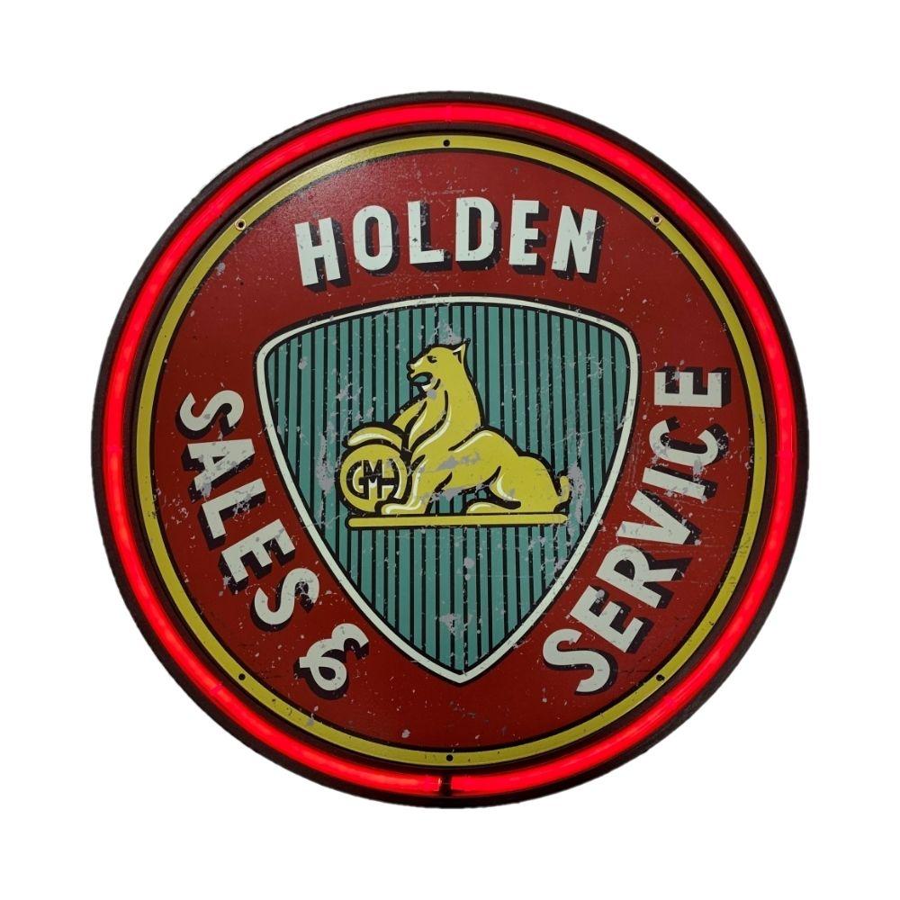 LARGE Holden Sales Service Lion Bar Garage Wall Light Sign RED Neon