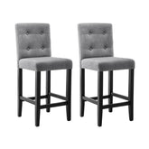 Artiss Set of 2 Provincial Style Bar Stools - Grey