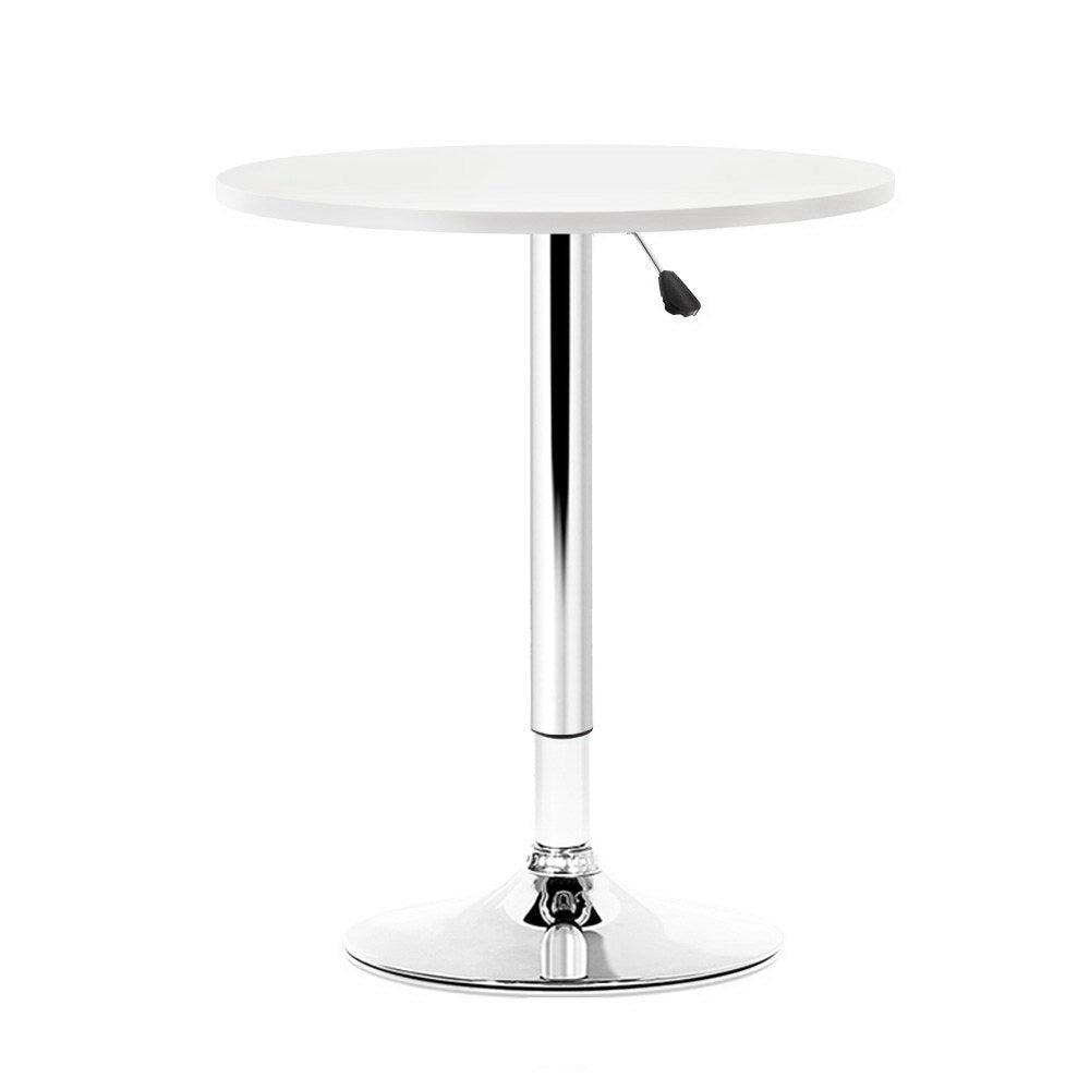 Artiss Bar Table Kitchen Tables Swivel Round Metal White