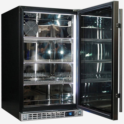 Schmick Quiet Running Front Venting Under Bench Glass Door Bar Fridge Heated Glass Model SK126R-HD