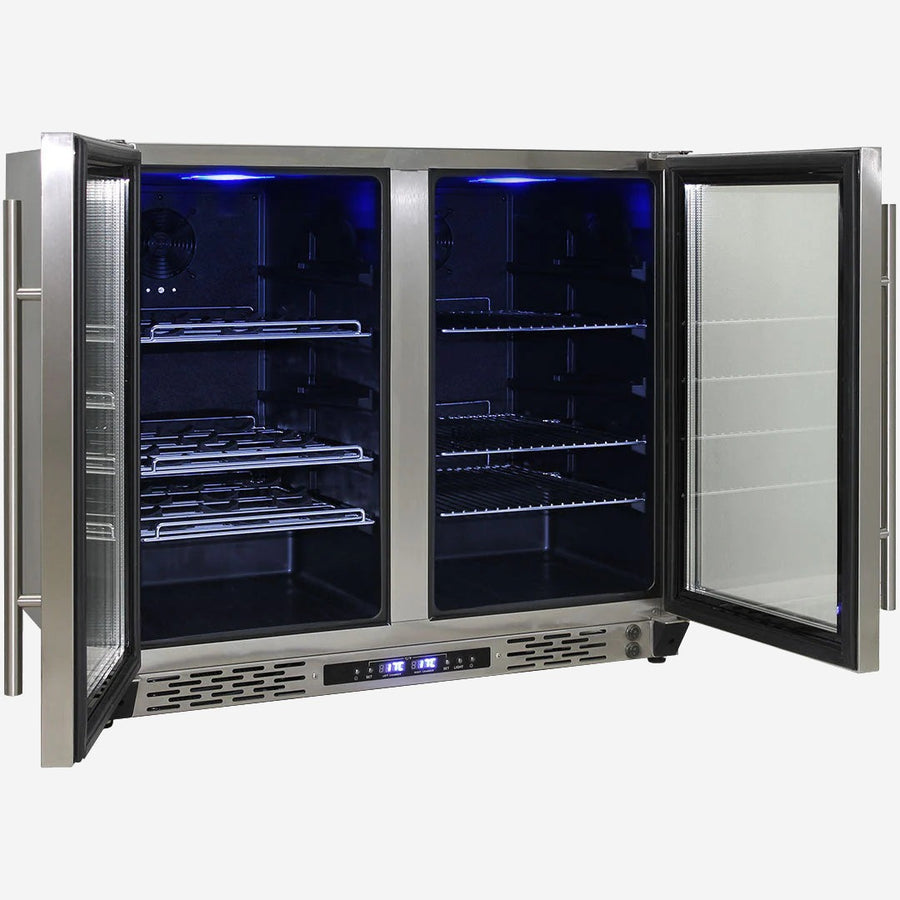 Schmick Twin Zone Alfresco Beer And Wine Bar Fridge Model JC190-SS 2 Yrs Parts/Labour