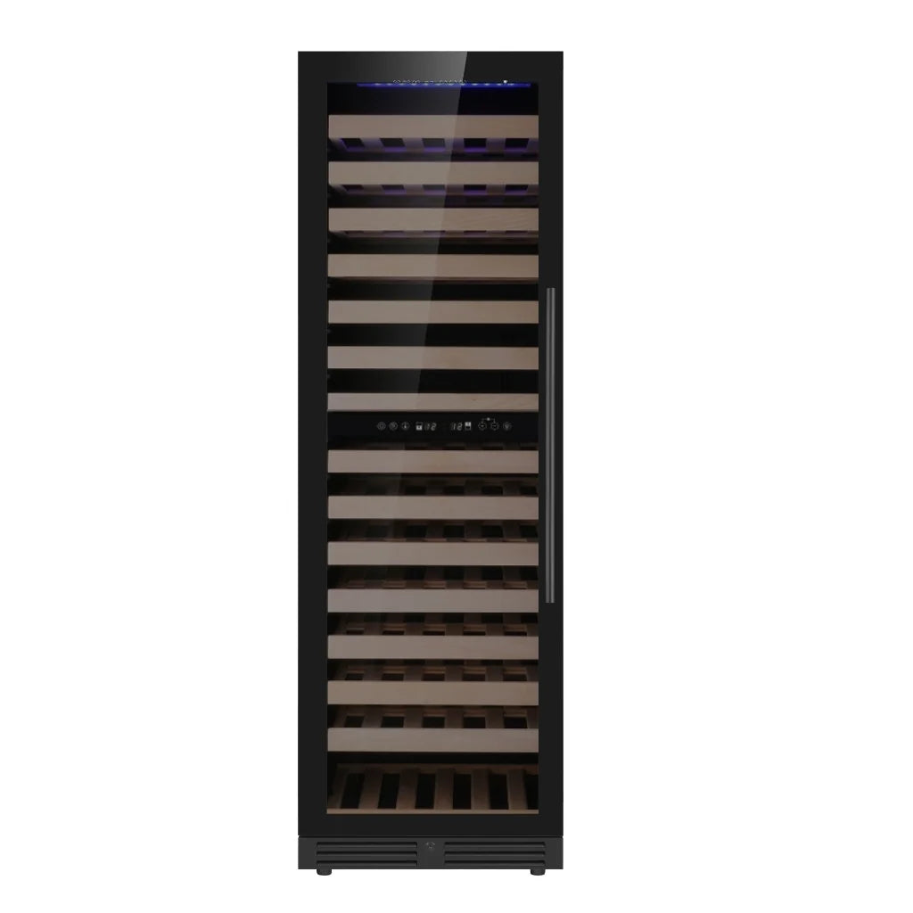 1800mm Height Upright Low-E Glass Door Dual Zone Wine Fridge