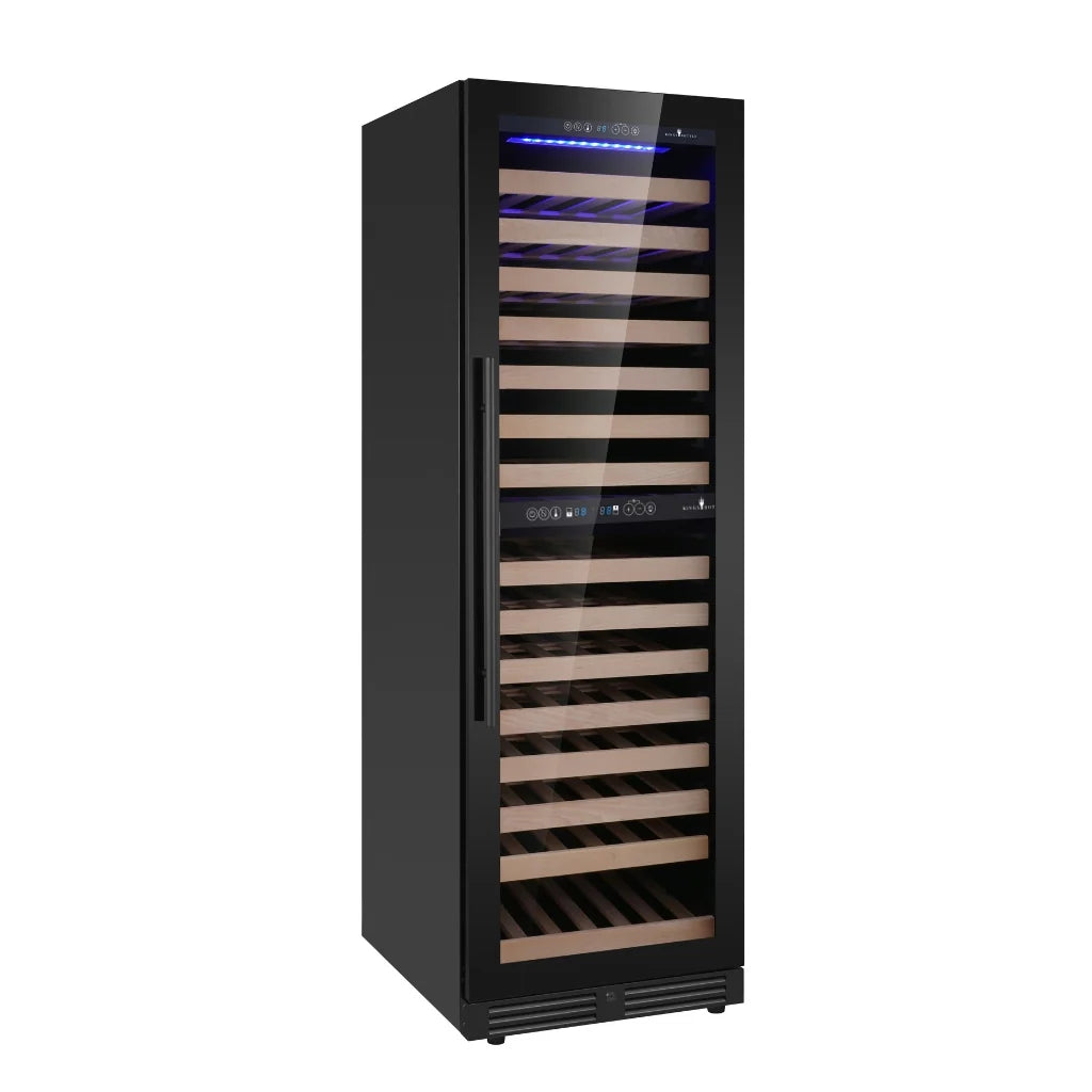 1800mm Height Upright Low-E Glass Door Dual Zone Wine Fridge