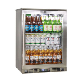 Rhino Stainless Steel 1 Heated Glass Door Bar Fridge With LG Compressor