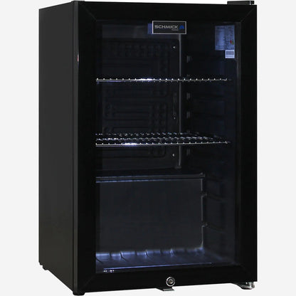Schmick Black Tropical Double Glazed Glass Door Bar Fridge