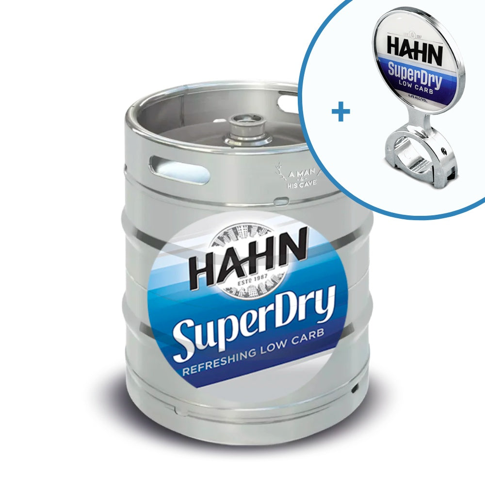 Beer Keg - Hahn Super Dry 50lt Commercial Keg 4.6% A-Type Coupler [NSW]