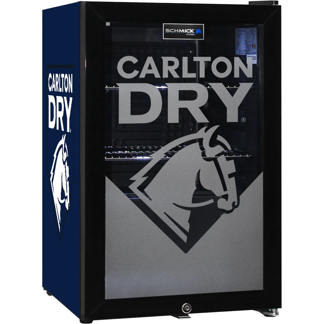 Carlton Dry Branded Glass Door Bar Fridge With Cool Frosted Door Logo
