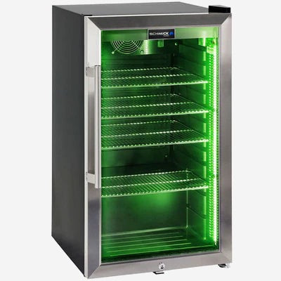 Schmick Outdoor Triple Glazed Alfresco Bar Fridge With Led Strip Lights. Lock and LOW E Glass. Indoor use also perfect! - Model HUS-SC88-SS