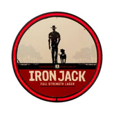 LARGE Iron Jack Larger Beer Bar Garage Wall Light Sign RED Neon