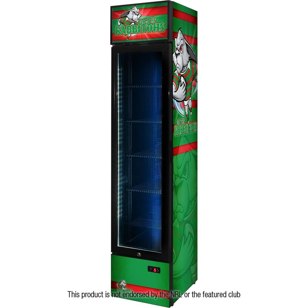 Rabbitohs Branded Skinny Upright Bar Fridge