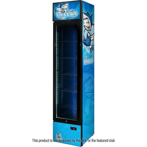 Sharks Branded Skinny Upright Bar Fridge