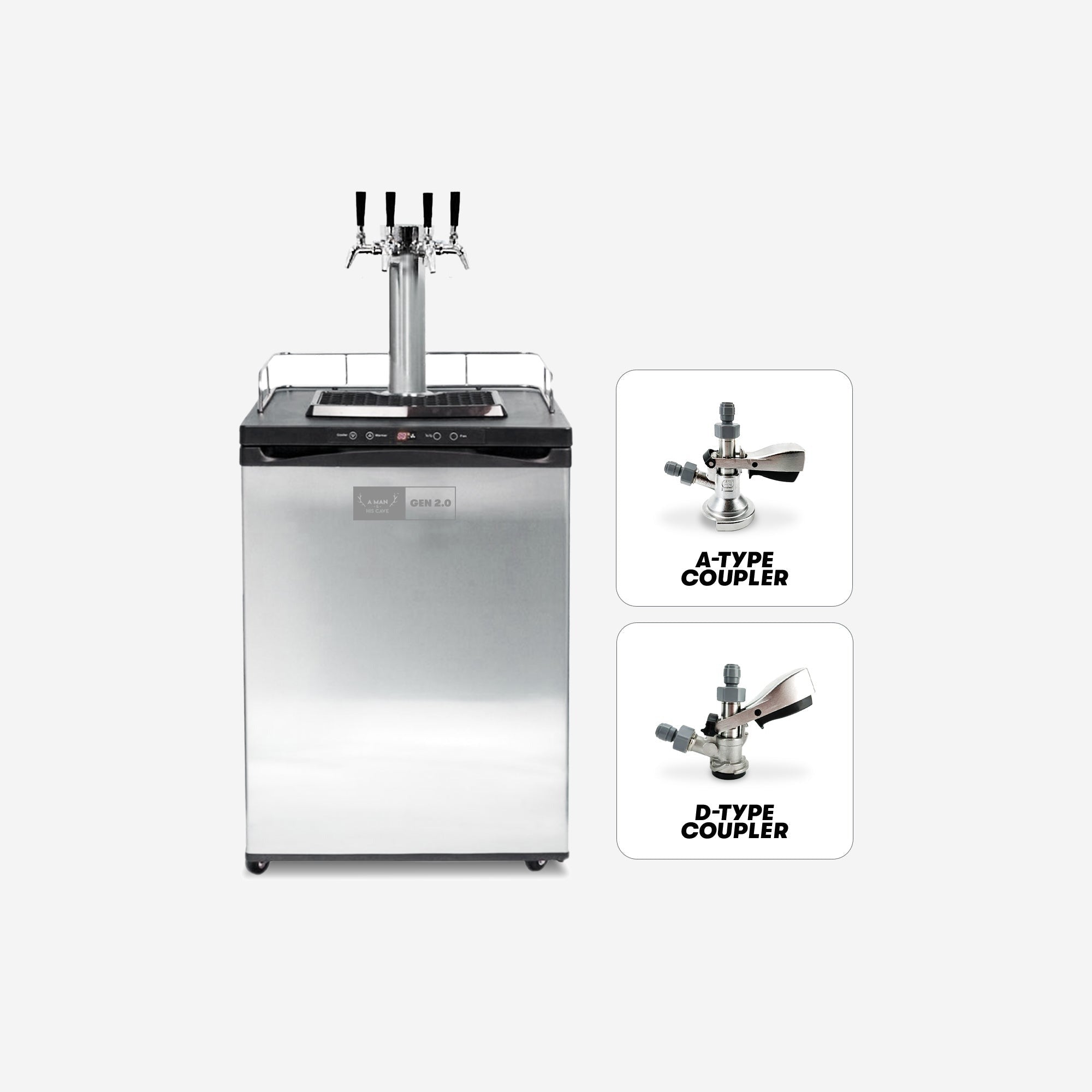 GEN 2.0 Kegerator Quadruple Tap