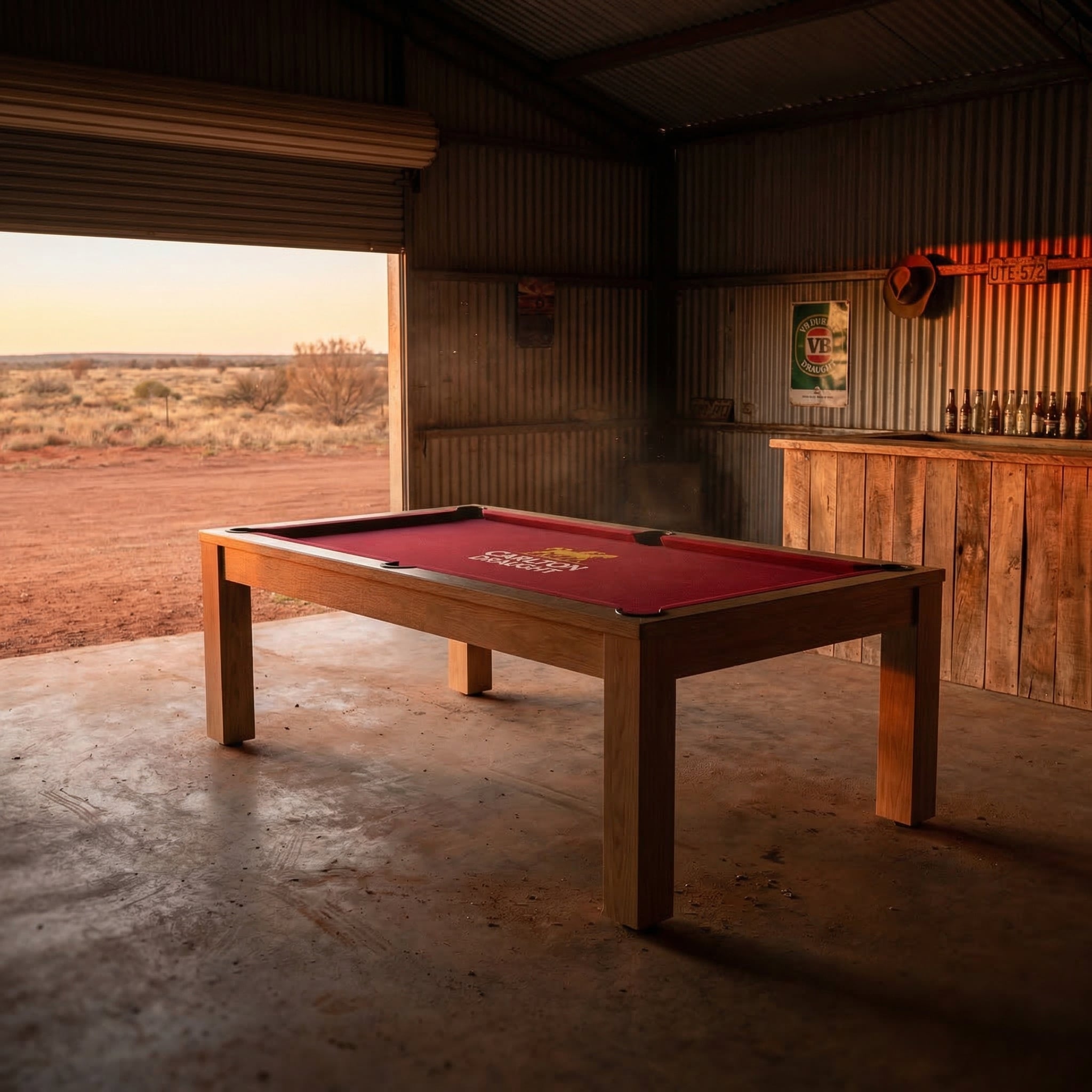 7ft pool table Carlton Draught branded Australia