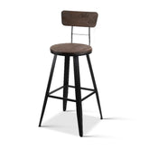 Bev Industrial Bar Stool with Backrest 66cm