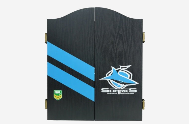 Cronulla Sharks Dart Board and Cabinet Set