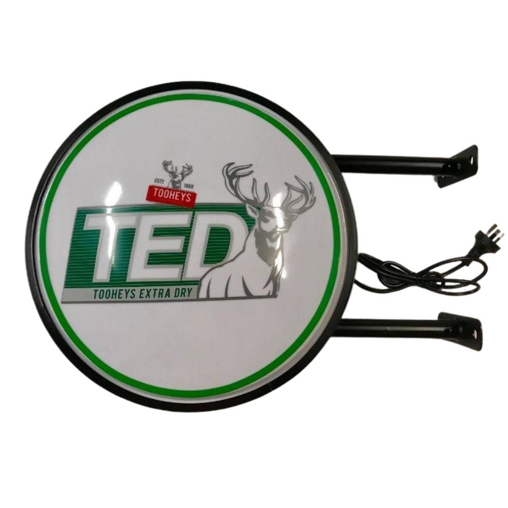 TOOHEYS EXTRA DRY TED Bar Lighting Wall Sign Light LED