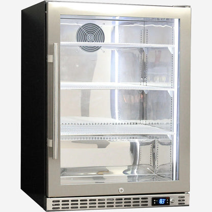 Schmick Quiet Running Front Venting Under Bench Glass Door Bar Fridge Heated Glass Model SK156R-HD