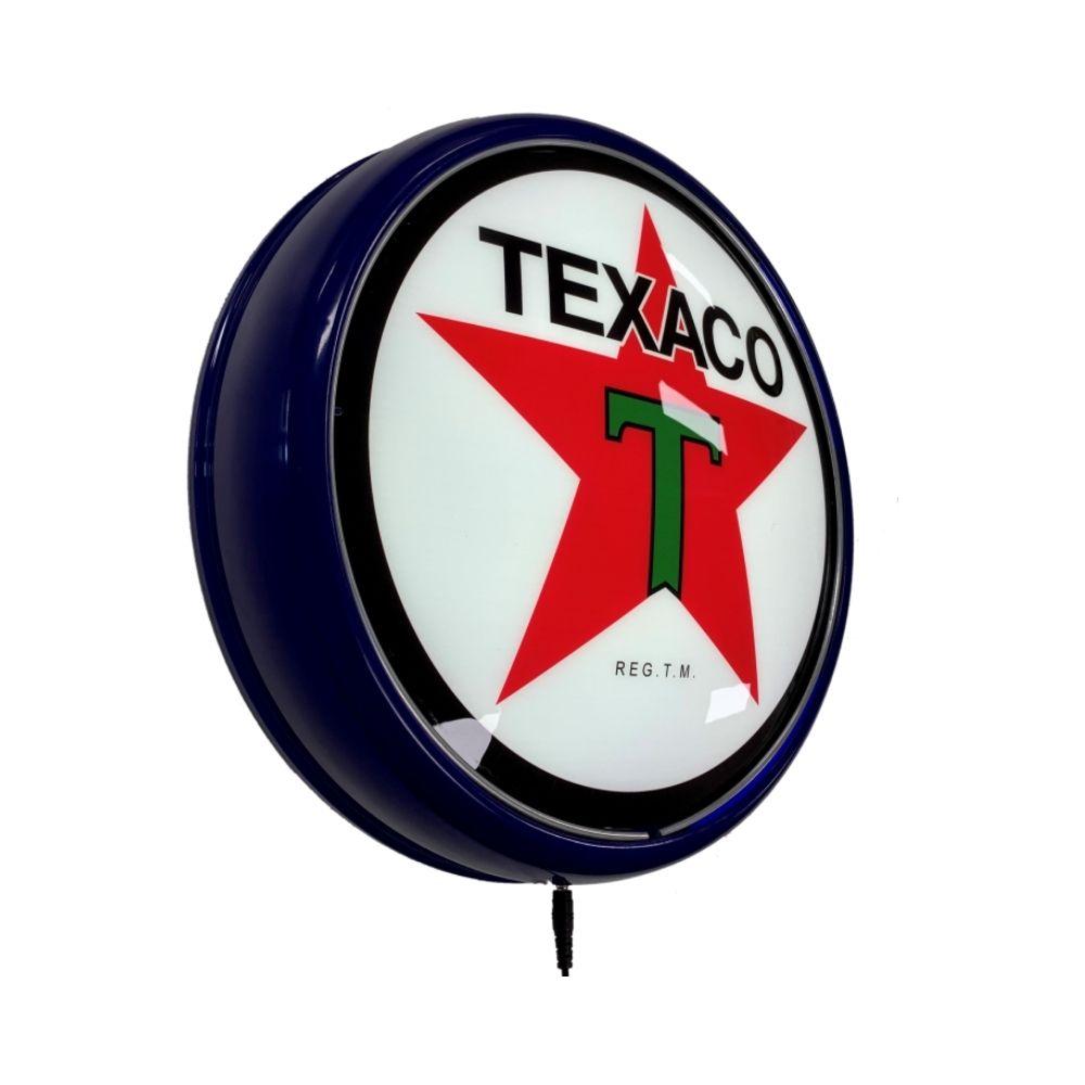 TEXACO Motor Oil LED Bar Lighting Wall Sign Light Button Blue