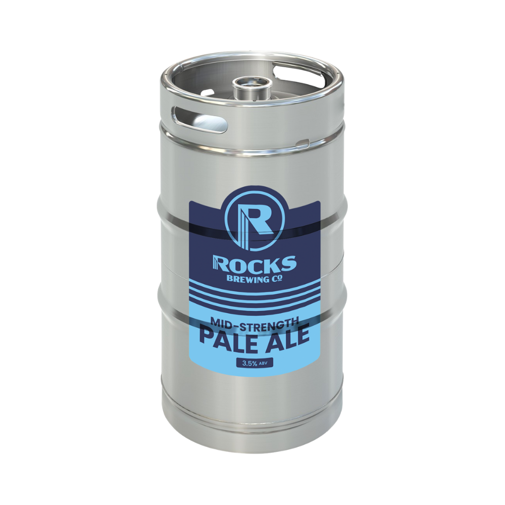 The Rocks Brewery Mid-Strength Pale Ale 30lt Keg 3.5% A-type Coupler [NSW]